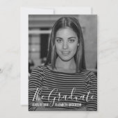 Minimalistisch zwart-witfotoAfstuderen Kaart (Voorkant)