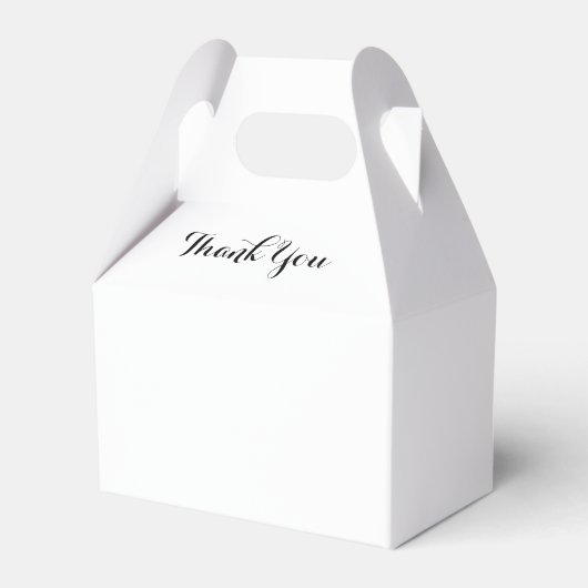Minimalistisch zwart-withuwelijk bedankdoosjes (Achterkant)