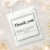 Minimalistisch zwart-withuwelijk bedankzakje (Geknipt)