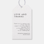 Minimalistisch zwart-withuwelijk cadeaulabel (Voorkant)