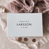 Minimalistisch zwart-withuwelijk gastenboek