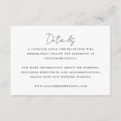 Minimalistisch zwart-withuwelijk informatiekaartje (Voorkant)