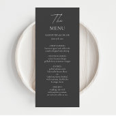 Minimalistisch zwart-withuwelijk menu