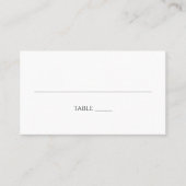 Minimalistisch zwart-withuwelijk plaatskaartje (Voorkant)