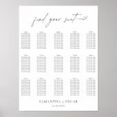 Minimalistisch zwart-withuwelijk poster (Voorkant)