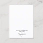 Minimalistisch zwart-witjuwelenaarscherm visitekaartje (Achterkant)