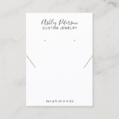 Minimalistisch zwart-witjuwelenaarscherm visitekaartje (Voorkant)