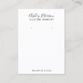 Minimalistisch zwart-witjuwelenaarscherm visitekaartje (Voorkant)