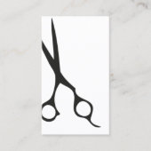 Minimalistisch zwart witkapsalon visitekaartje (Voorkant)