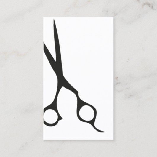 Minimalistisch zwart witkapsalon visitekaartje (Voorkant)