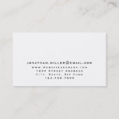 Minimalistisch zwart-witmonogram consultant visitekaartje (Achterkant)