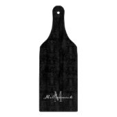 Minimalistisch zwart-witmonogram van Elegant Snijplank (Voorkant)