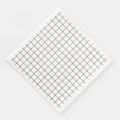 Minimalistisch zwart-witraster servet (Hoek)