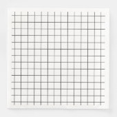 Minimalistisch zwart-witraster servet (Voorkant)