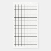 Minimalistisch zwart-witraster servet (Voorkant)