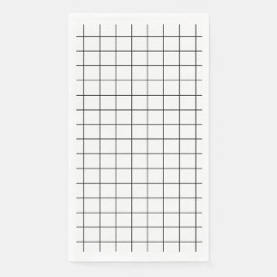 Minimalistisch zwart-witraster servet