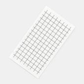 Minimalistisch zwart-witraster servet (Hoek)