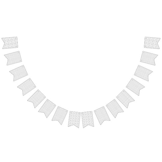 Minimalistisch zwart-witraster vlaggetjes (Alle)