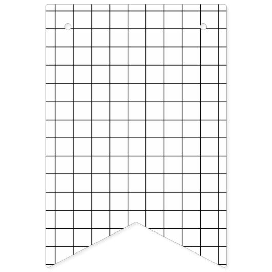 Minimalistisch zwart-witraster vlaggetjes (Derde vlag)