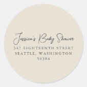 Minimalistisch zwart-witschoeisel met wielrennen ronde sticker (Voorkant)