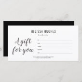 Minimalistisch zwart-witscriptcertificaat (Voorkant / Achterkant)