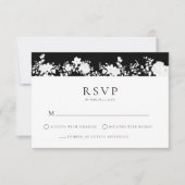 Minimalistisch zwart | Witte RSVP Behuizing Kaart (Voorkant)