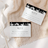 Minimalistisch zwart | Witte RSVP Behuizing Kaart