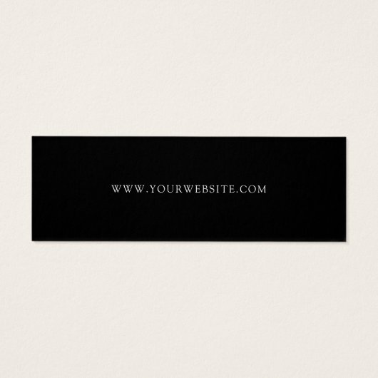 Minimalistisch Zwart Zakelijk Label Hang Label Mini Visitekaartjes (Achterkant)