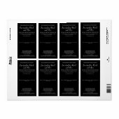 Minimalistisch zwart zeep verpakkingslabel etiket (Full Sheet)