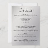 Minimalistisch zwart, zilverwitter kaart (Achterkant)