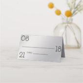 Minimalistisch zwart, zilverwitter plaatskaartje (Voorkant)