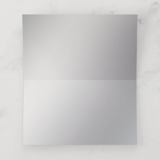 Minimalistisch zwart, zilverwitter plaatskaartje (Binnenkant ongevouwen)