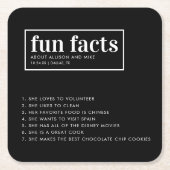 Minimalistisch zwarte bruiloft kartonnen onderzetters (Voorkant)