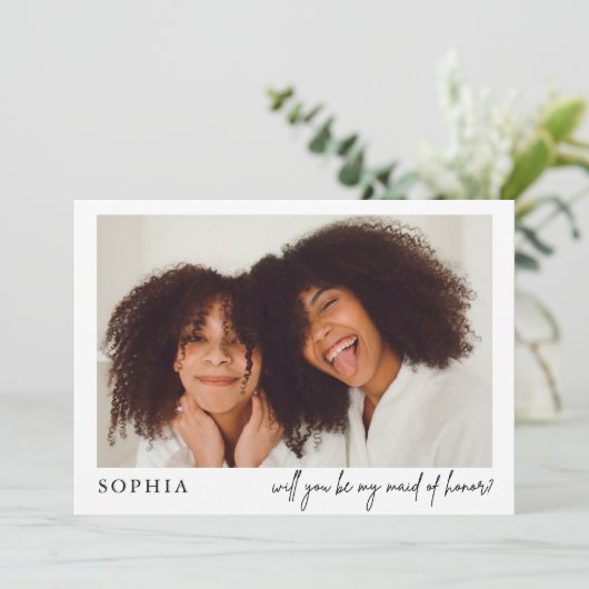 Minimalistisch zwarte Chic-foto, gemaakt van het H (Staand voorkant)