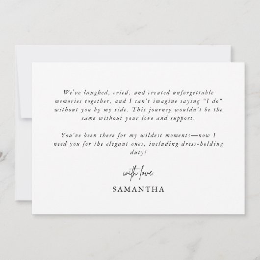 Minimalistisch zwarte Chic-foto, gemaakt van het H (Achterkant)