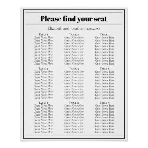 Minimalistisch zwarte en witte weddenschappen perfect poster