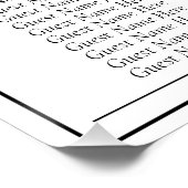 Minimalistisch zwarte en witte weddenschappen perfect poster (Hoek)