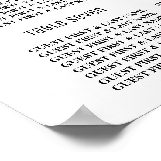 Minimalistisch zwarte en witte weddenschappen poster (Hoek)