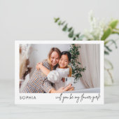 Minimalistisch zwarte foto Bloemenmeisje-voorstel (Staand voorkant)