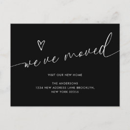 Minimalistisch Zwarte Hart Script We hebben verpla Briefkaart