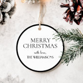 Minimalistisch zwarte kerst van Elegant White Bedankjes Labels