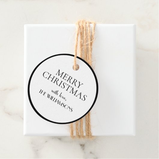 Minimalistisch zwarte kerst van Elegant White Bedankjes Labels (In situ)