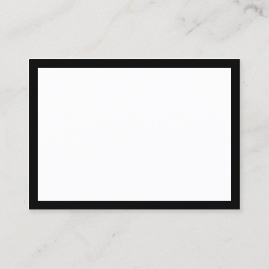 Minimalistisch zwarte-randschermschrijver visitekaartje (Achterkant)