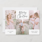 Minimalistisch zwarte Script Calligraphy Collage H Feestdagenkaart (Voorkant)