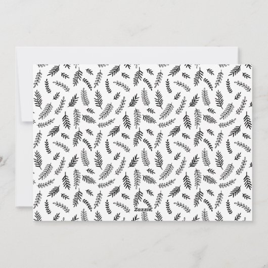 Minimalistisch zwarte Script Calligraphy Collage H Feestdagenkaart (Achterkant)