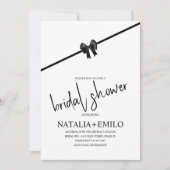 Minimalistisch zwarte Vrijgezellenfeest Brunch Kaart (Voorkant)