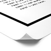 Minimalistisch zwarte witte bruiloft poster (Hoek)