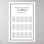 Minimalistisch zwarte witte bruiloft poster (Voorkant)