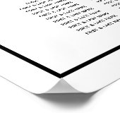 Minimalistisch zwarte witte bruiloft poster (Hoek)