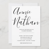 Minimalistisch zwarte witte legante weddenschap (Voorkant)